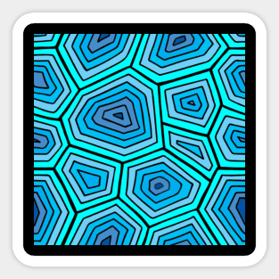 TURQUOISE GEOMETRIC SHELL PATTERN Sticker